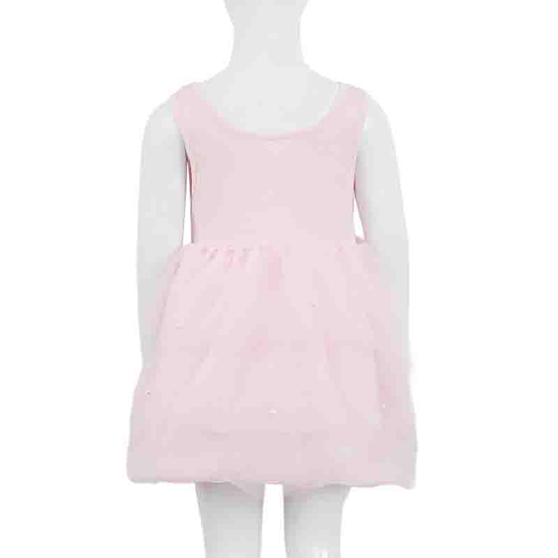LEZONKIDS - Girls' Ballet Dress Children Summer Sleeveless Cotton Mesh Layered Dress Girls Casual Long School Party Dress